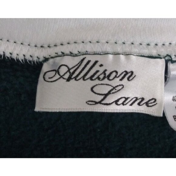 Allison Lane Dark Green Sweatshirt With Happy Holidays Cardinals Design 2X - Picture 5 of 7